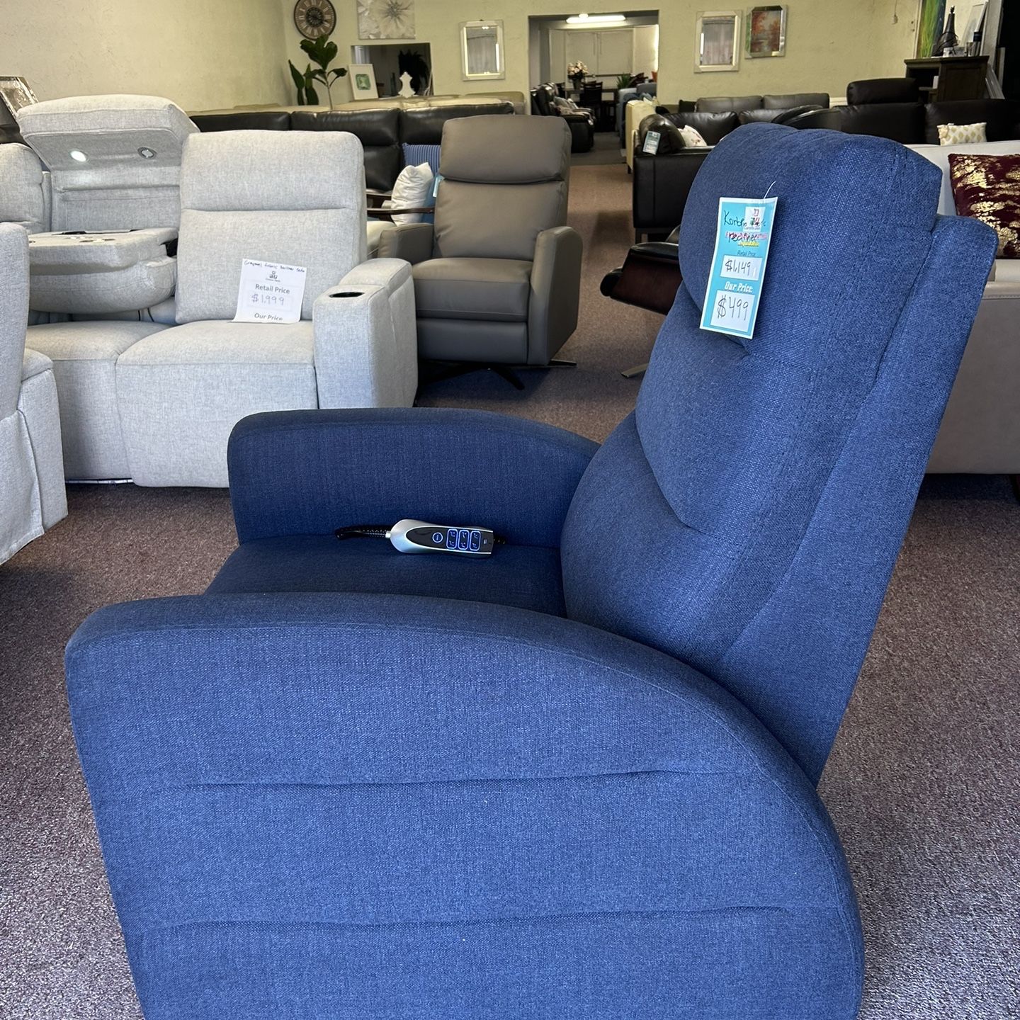 Zero Gravity Fabric Recliner Chair- Korbin