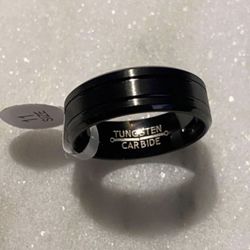 Men’s Black Tungsten Ring (Size 11)