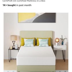 Brand New 12” Gel Memory Foam Mattress – Full Size (Still in Plastic)