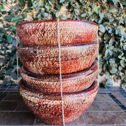 Set of 4 Bowl Pot Planters