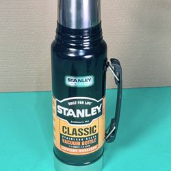 NEW Stanley Classic NOS Thermos Vacuum Bottle 1.1 Qt Quart 14” Metal Aladdin
