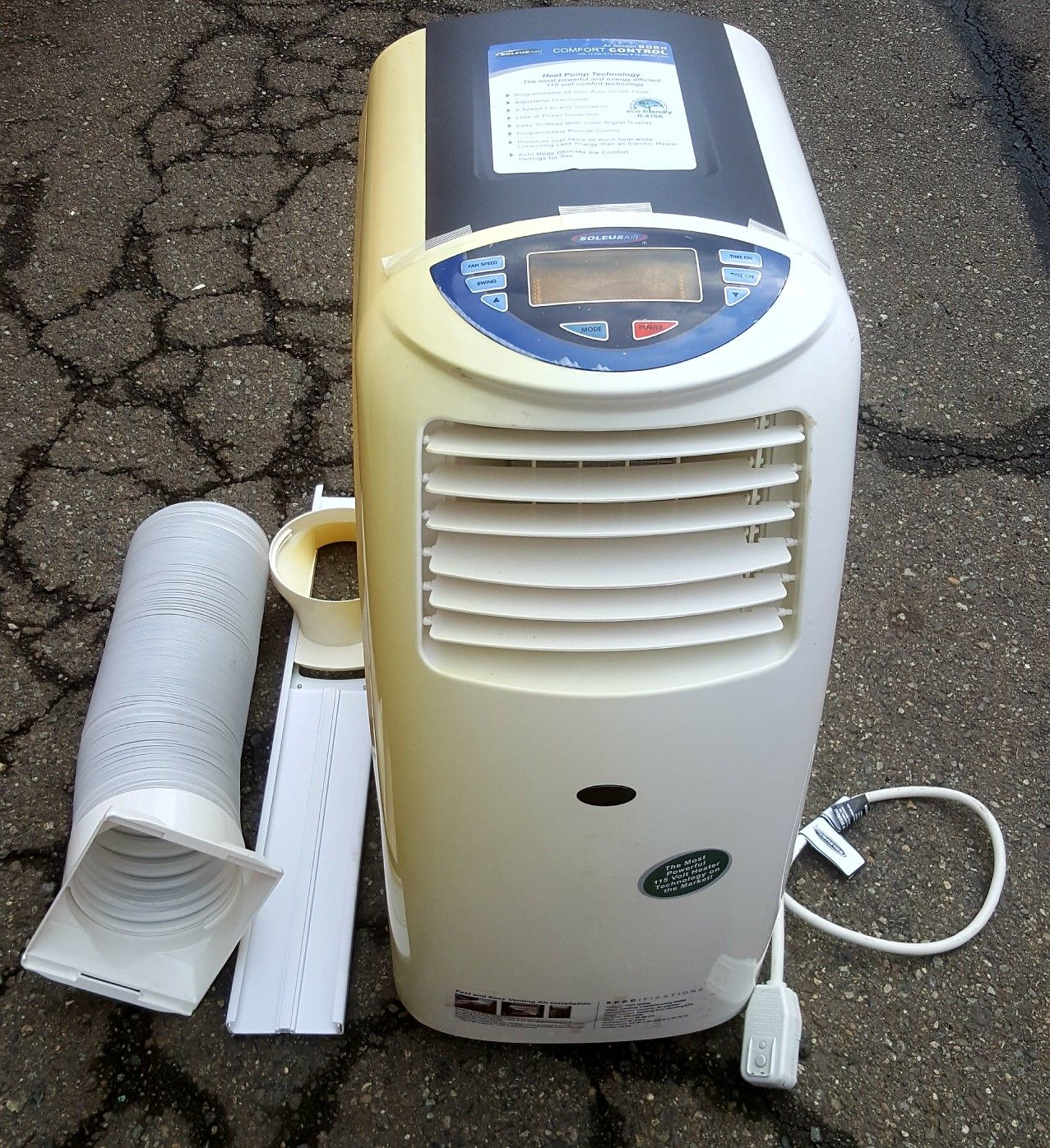 Soleus Air PH4-13R-01 13,000 BTU Evaporative Portable Air Conditioner, 13,000 BTU Heater, Dehumidifier and Fan