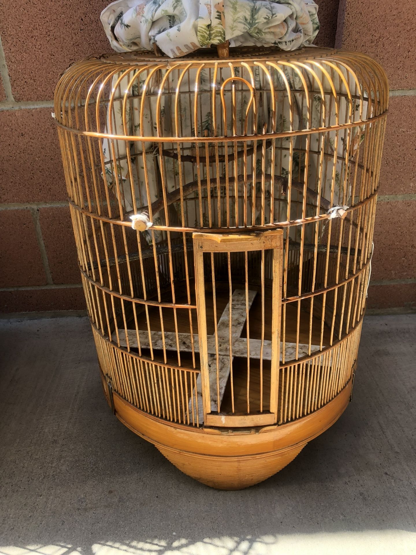 Vintage Chinese Bamboo Bird Cage