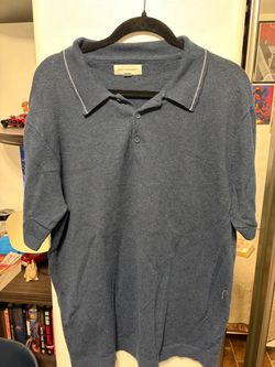 Dark Blue Vintage Free Assembly Polo Shirt