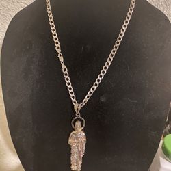 Silver Sanjudas Pendant With Chain