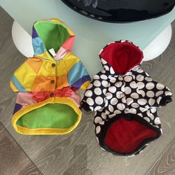 2 Dog  Rain Coat  Size S 