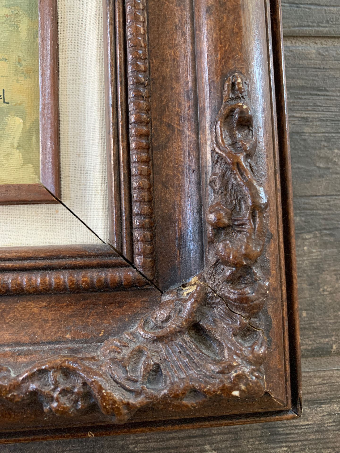 Original Eckel oil painting and frame. 9”x12”