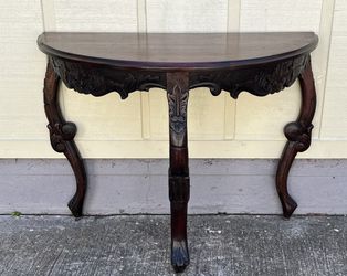 Antique Haft Moon Console Table