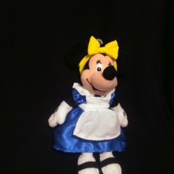 Extremely Rare Disney Store Vintage Bean Bag Plushies Alice In Wonderland Minnie Mouse. Disney Store Exclusive Vaulted Edition