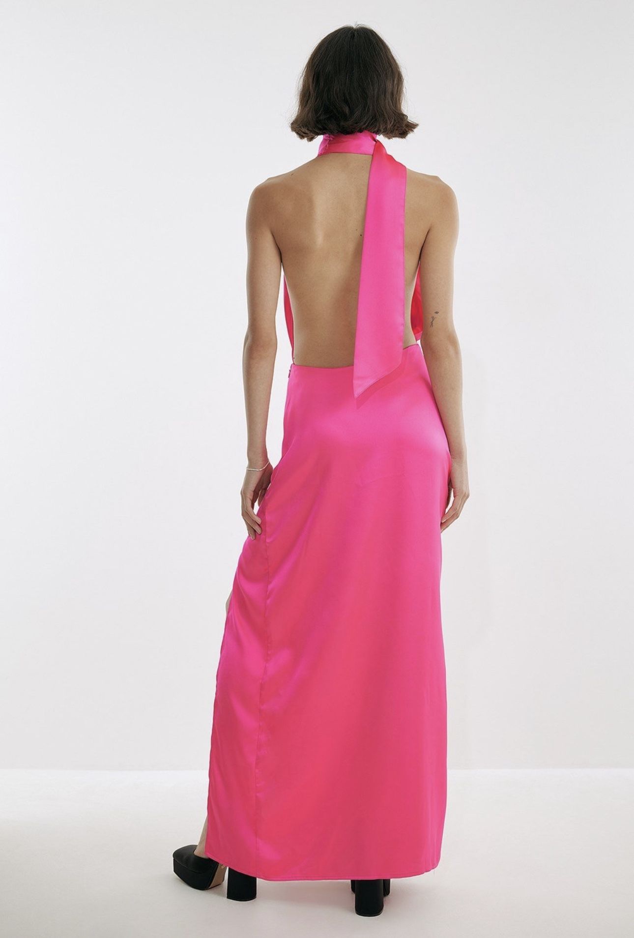 nakd silk dress Satin Slip Dress Burgundy