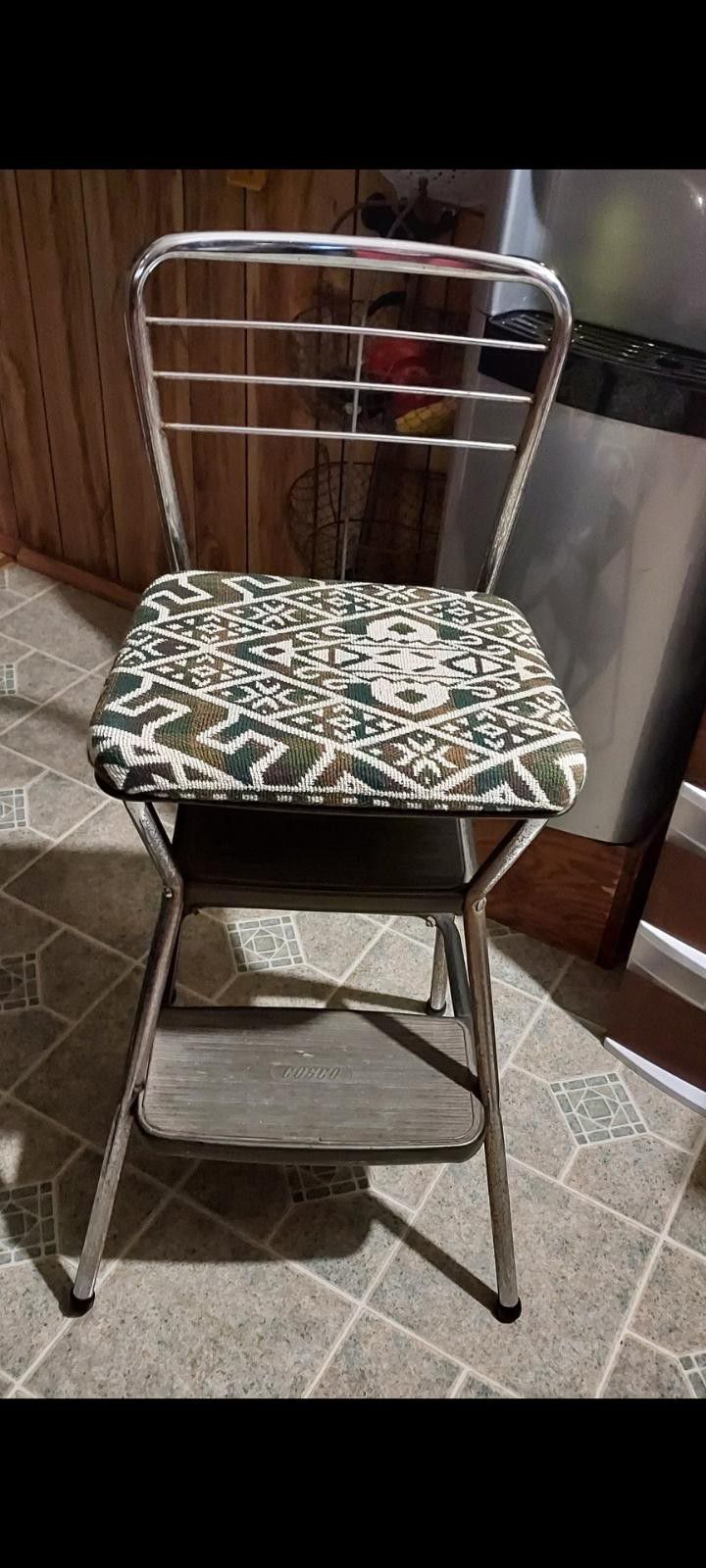 24" Vintage Cosco Styaire Retro Chair / Step Stool, 50.