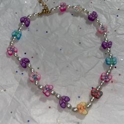 Colorful Butterfly Necklace 