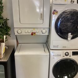 Ge stackable 24” inch wide washer & dryer gas
