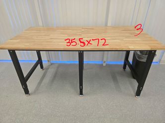 Adjustable wood work tables (3 available)