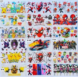 Cartoon characters UV Dtf cup wraps