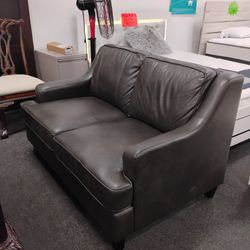 Dark Brown Leather Loveseat LIQUIDATION SALE MUST GO NOW