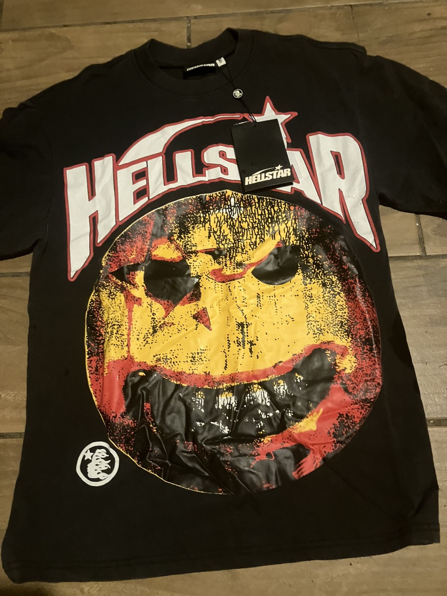 🔥 Hellstar Studios Smiley Face Tee Black – Streetwear Graphic Shirt (Rare)