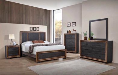 NEW 5pc QUEEN AND KING BEDROOM FURNITURE SET WITHOUT MATTRESS - SPECIAL ORDER AND PAY ON ARRIVAL