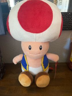 Big Super Nintendo World Toad Plush New