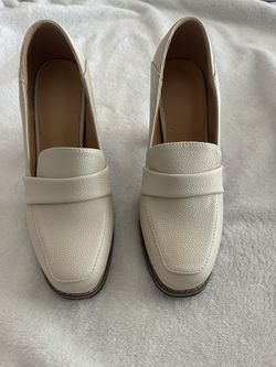 Women Heels Color Cream