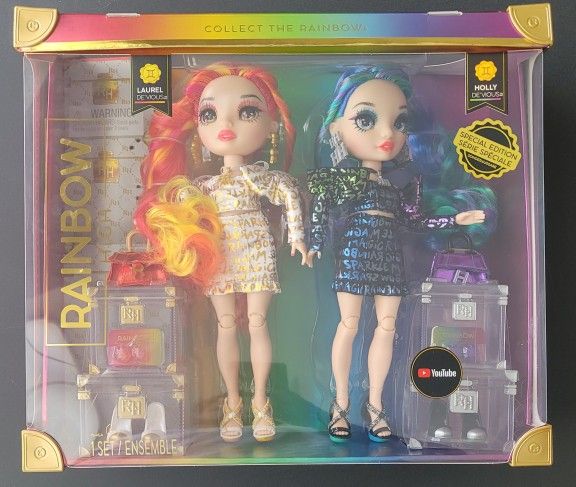 Rainbow High Special Edition Gemini Twins Laurel De'Vious & Holly De'Vious Fashion Dolls