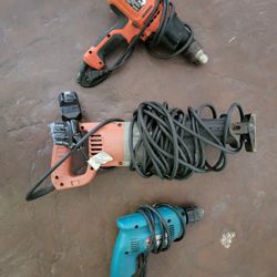 POWER TOOLS Milwaukee recipe saw 
 Makita drill
 Black and Decker 