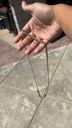 14k gold 24in cuban chain