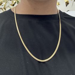 18k Gold 22 Inch 2.5mm Curb Chain 17.4grams 