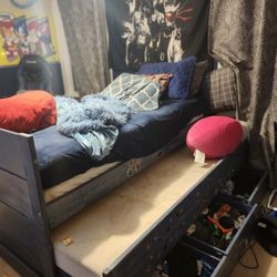 TWIN BED, TWIN TRUNDLE and 3 DRAWERS 