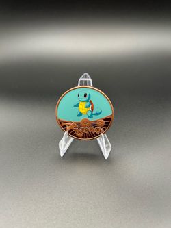 Pokemon Squirtle .999 Copper Coin Poke Ball Design