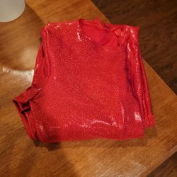 Costume Red Long Sleeve Body Suit Small