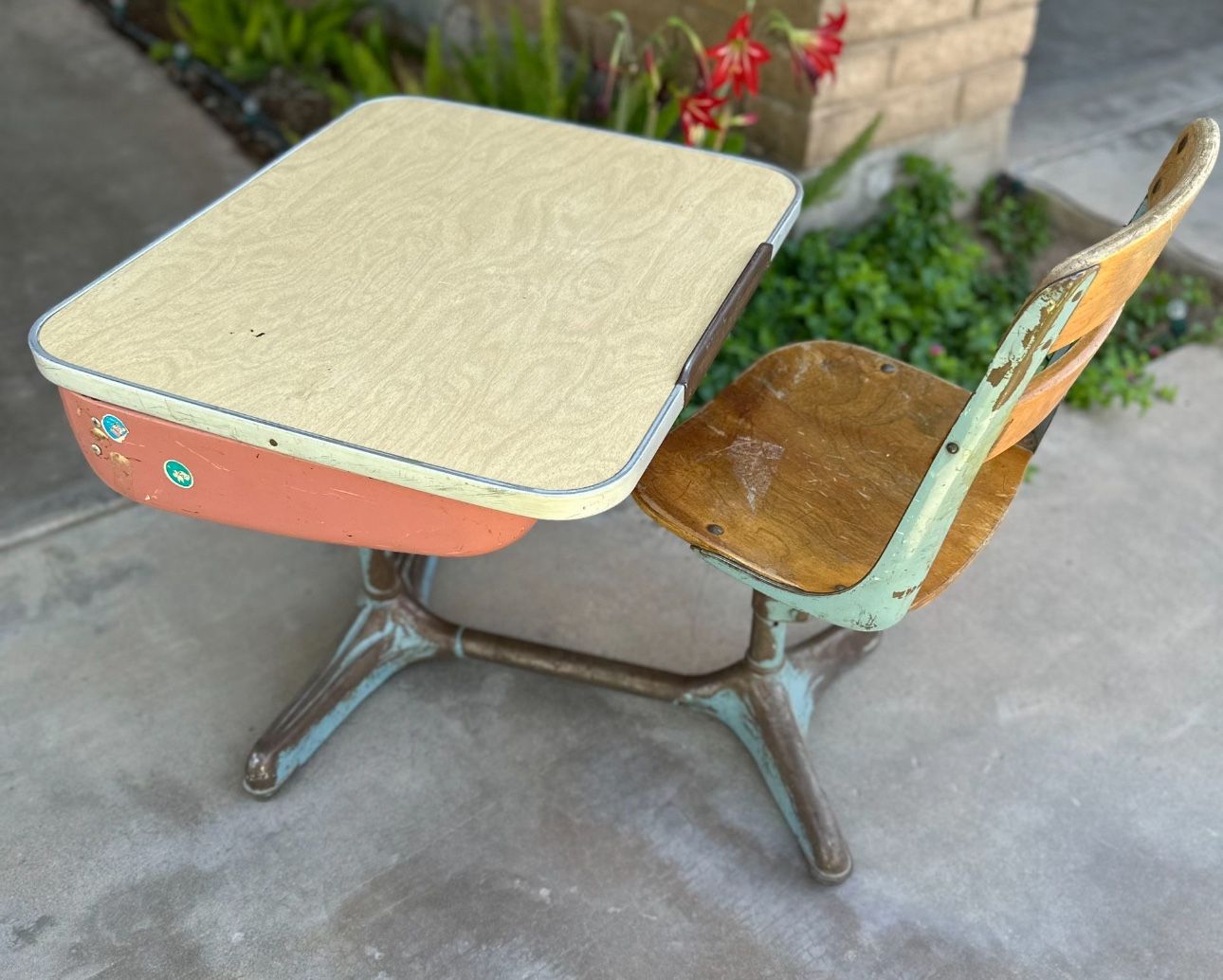 Vintage 1940s School Desk