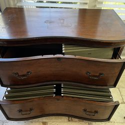 Solid Wood File Cabinet 