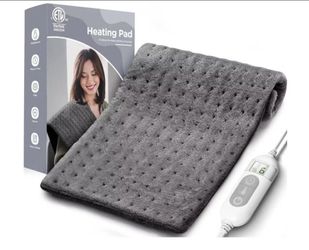 12x24 Inch, Heating Pad for Back & Cramps Relief,Electric Heat Pad Fast Heat,6 Level Heat Setting,3 Level Timming,Auto Shut Off, Machine Washable