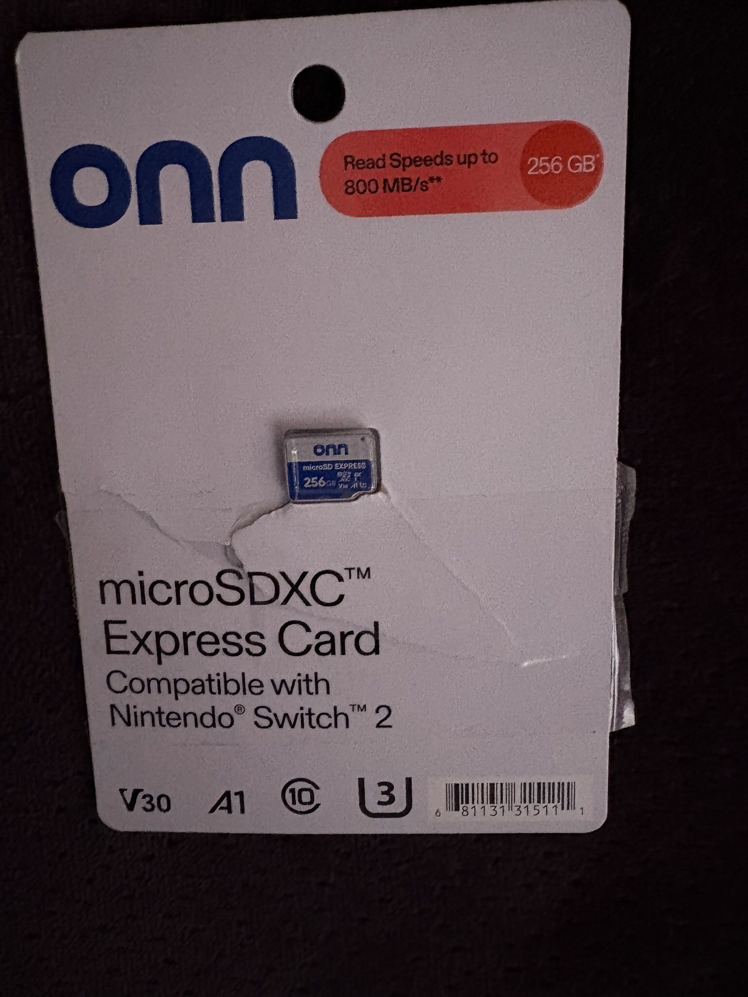 ONN MicroSD Express Card 256 GB For Nintendo Switch 2