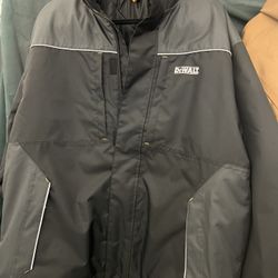 DEWALT Brookeville Men's Size X-Large Black Polyester Waterproof Hooded Jacket