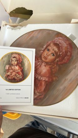 Limited Edition Collector Plate Girl Portrait