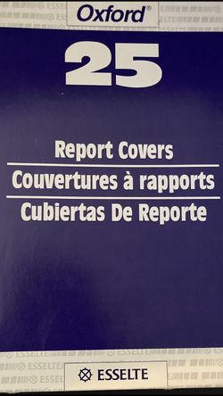 Oxford Embossed Report Cover, Letter Size, Dark Blue, 25/Box (ESS52538) Great FOR COLLEGE REPORT HIGH SCHOOL ASSIGNMENT BOOK REVIEWS TEACHERS PARENTS