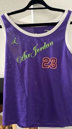Air Jordan #23 Purple Mesh Basketball Jersey