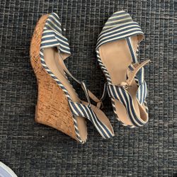 Blue And White Heels 