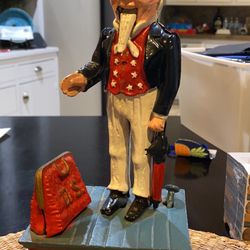 Cast Iron Uncle Sam Piggy Bank