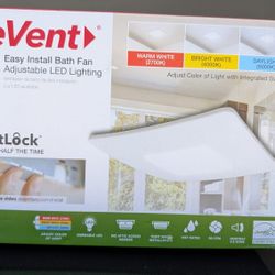 ReVent (RVL80) 80 CFM 0.8 Sones Bathroom Exhaust Fan with adjustable LED lighting 