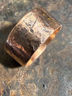 Hammered copper Ring SZ 9.5