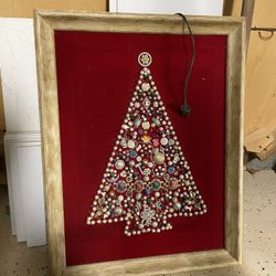 Vintage Christmas Tree Light Up Artwork