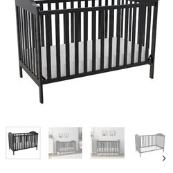 Baby Crib Black