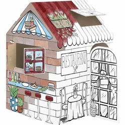Bankers Box Kids Cardboard Restaurant Playhouse
