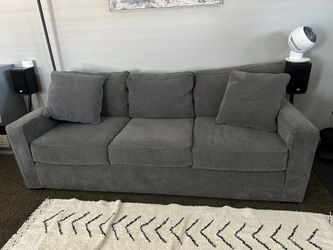 Grey Microsuede  Couch 