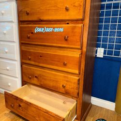 Five Drawer Dresser Jumbo Oak Pinewood Cajonera Comoda De Pino 