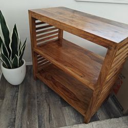 Nice! Solid Wood Teak? Table Side Table End Table Entry Table