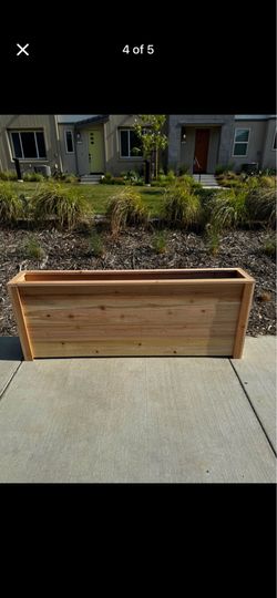5ft Long Cedar Planter | Thin Narrow Planter